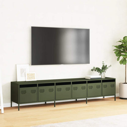 vidaXL TV Cabinet Olive Green 202x39x43.5 cm Cold-rolled Steel