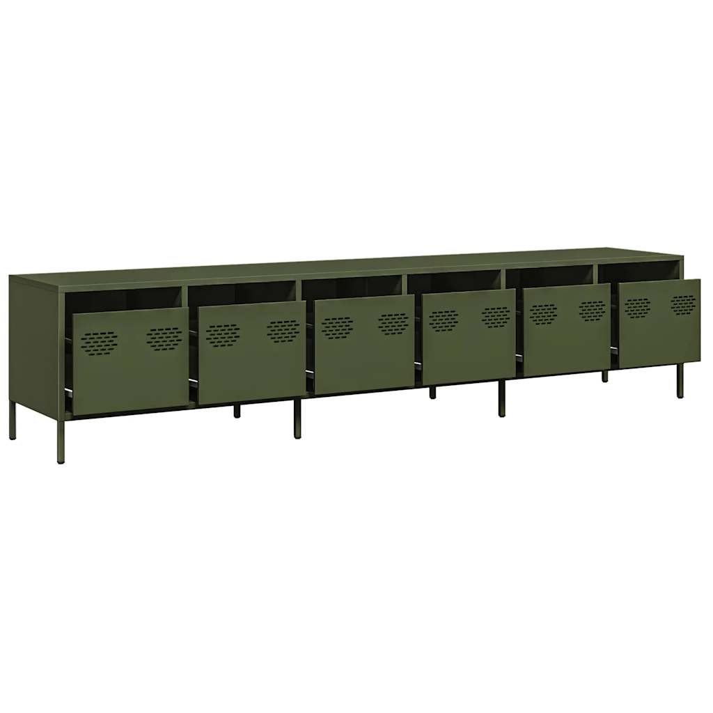 vidaXL TV Cabinet Olive Green 202x39x43,5 cm Cold-rolled Steel
