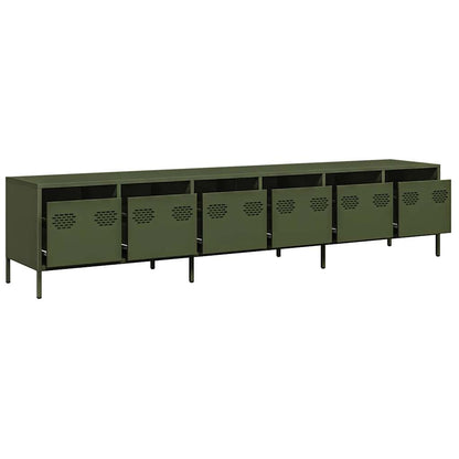 vidaXL TV Cabinet Olive Green 202x39x43,5 cm Cold-rolled Steel