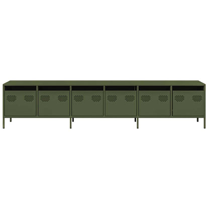 vidaXL TV Cabinet Olive Green 202x39x43,5 cm Cold-rolled Steel