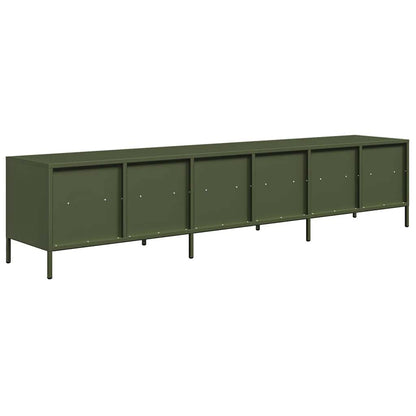 vidaXL TV Cabinet Olive Green 202x39x43,5 cm Cold-rolled Steel