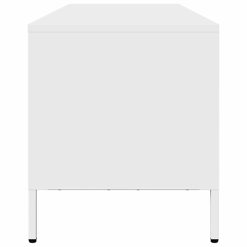 vidaXL TV Cabinet White 202x39x43.5 cm Cold-rolled Steel
