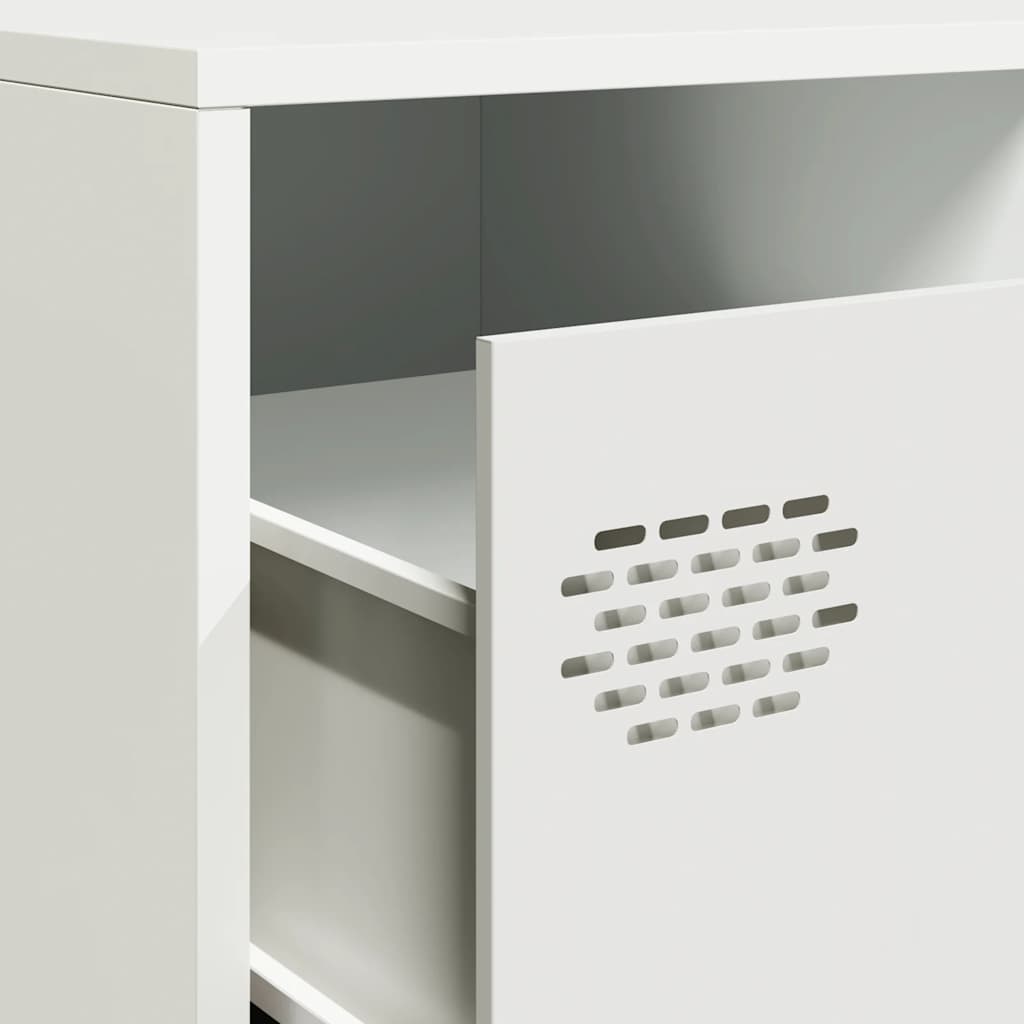 vidaXL TV Cabinet White 202x39x43.5 cm Cold-rolled Steel