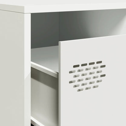 vidaXL TV Cabinet White 202x39x43.5 cm Cold-rolled Steel