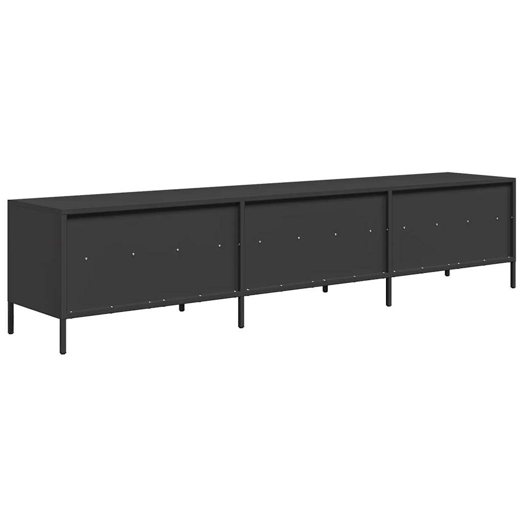 vidaXL TV Cabinet Black 202x39x43,5 cm Cold-rolled Steel