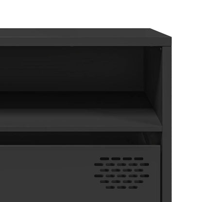 vidaXL TV Cabinet Black 202x39x43.5 cm Cold-rolled Steel
