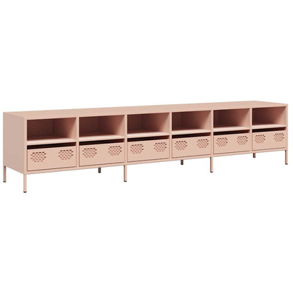 vidaXL TV Cabinet Pink 202x39x43,5 cm Cold-rolled Steel