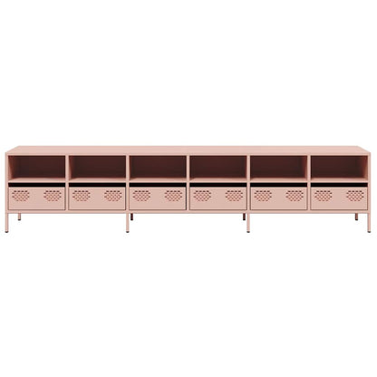 vidaXL TV Cabinet Pink 202x39x43,5 cm Cold-rolled Steel
