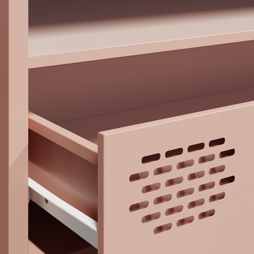 vidaXL TV Cabinet Pink 202x39x43,5 cm Cold-rolled Steel