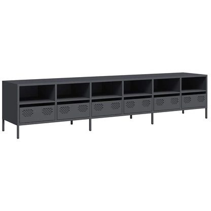 vidaXL TV Cabinet Anthracite 202x39x43,5 cm Cold-rolled Steel
