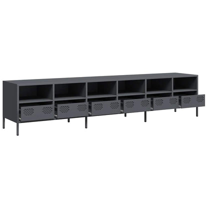 vidaXL TV Cabinet Anthracite 202x39x43,5 cm Cold-rolled Steel