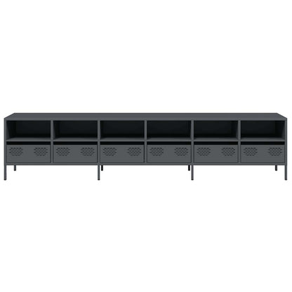 vidaXL TV Cabinet Anthracite 202x39x43.5 cm Cold-rolled Steel