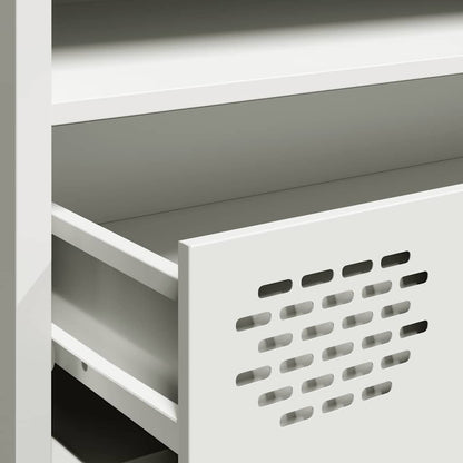 vidaXL TV Cabinet White 202x39x43.5 cm Cold-rolled Steel