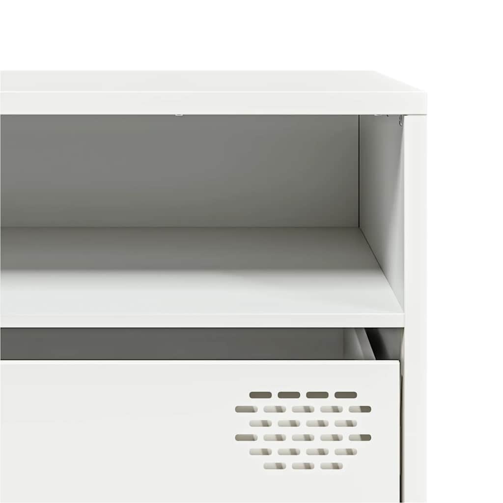 vidaXL TV Cabinet White 202x39x43,5 cm Cold-rolled Steel