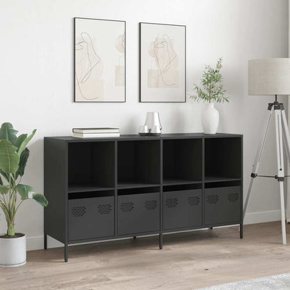 vidaXL Sideboard Black 135x39x73,5 cm Cold-rolled Steel