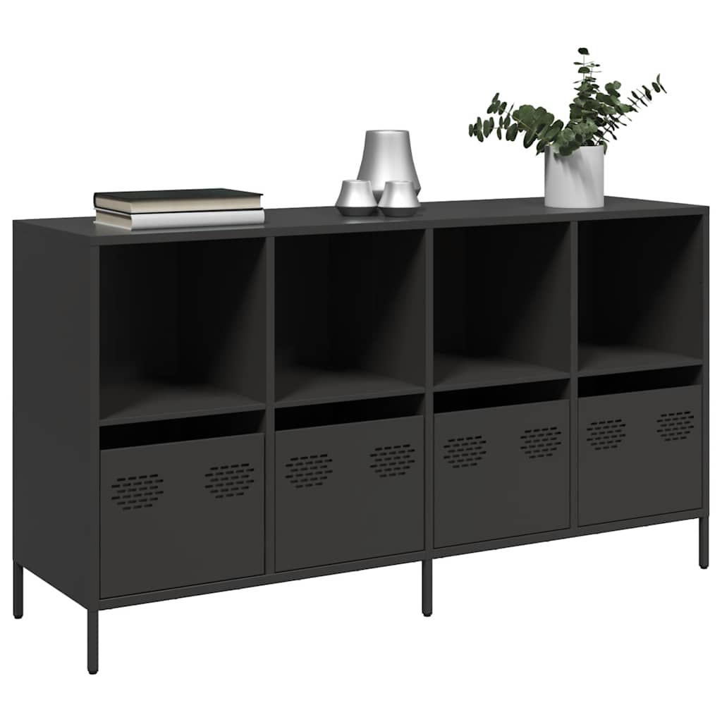 vidaXL Sideboard Black 135x39x73,5 cm Cold-rolled Steel