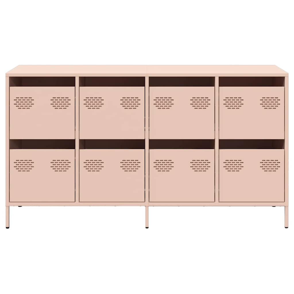 vidaXL Sideboard Pink 135x39x73.5 cm Cold-rolled Steel