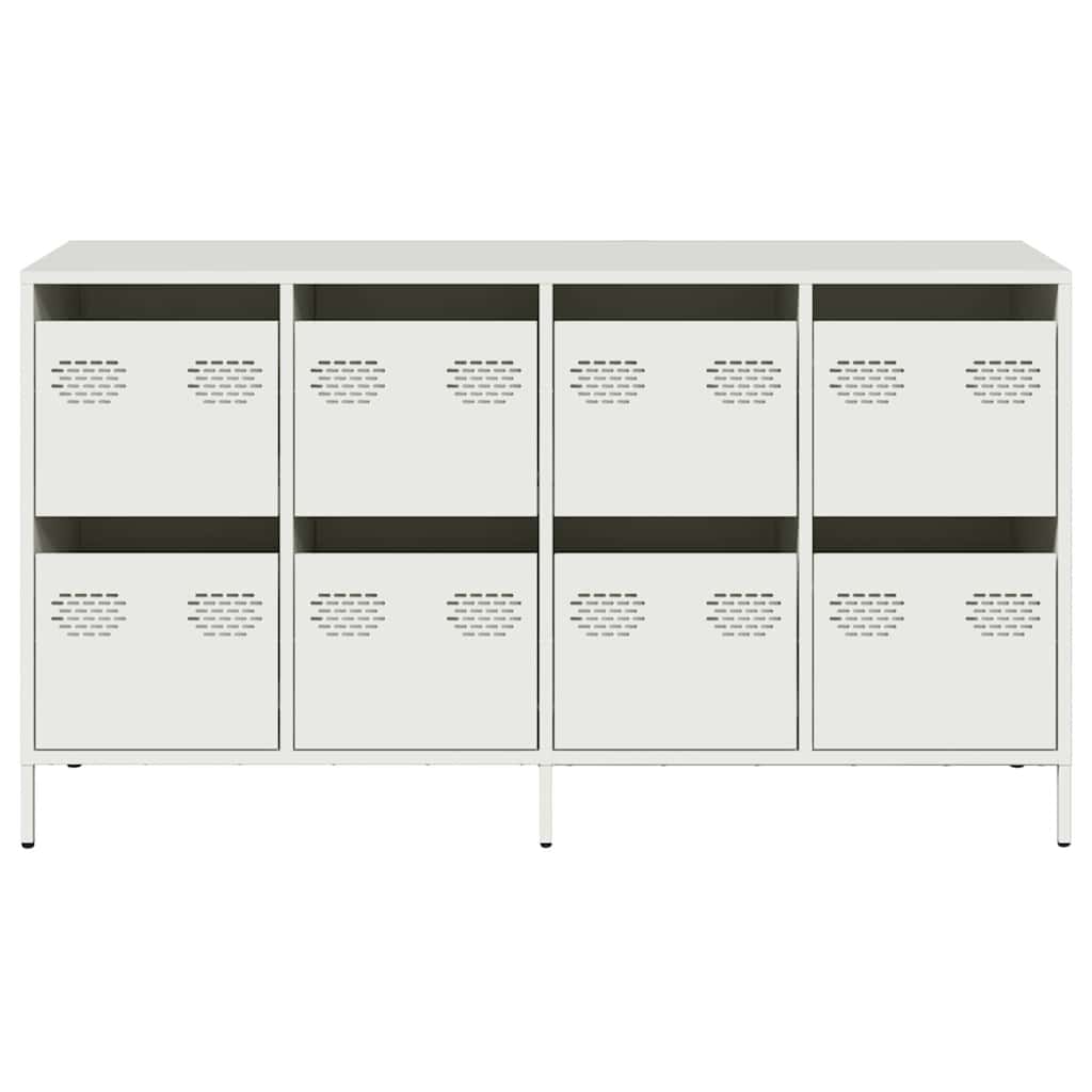 vidaXL Sideboard White 135x39x73.5 cm Cold-rolled Steel