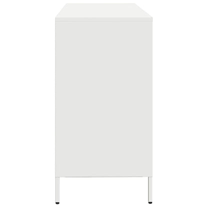 vidaXL Sideboard White 135x39x73.5 cm Cold-rolled Steel