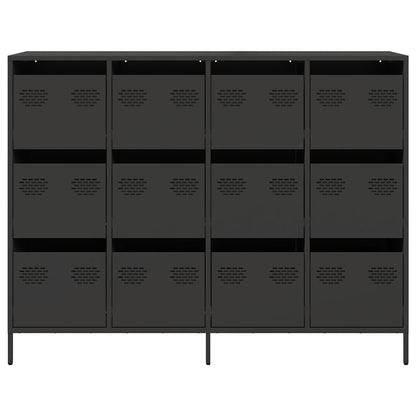 vidaXL Sideboard Black 135x39x103.5 cm Cold-rolled Steel