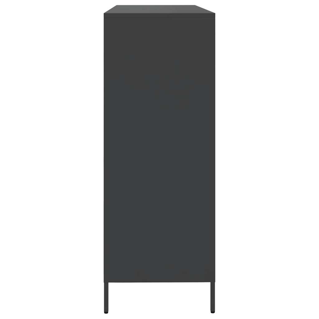vidaXL Sideboard Black 135x39x103.5 cm Cold-rolled Steel