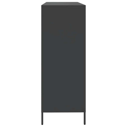 vidaXL Sideboard Black 135x39x103.5 cm Cold-rolled Steel