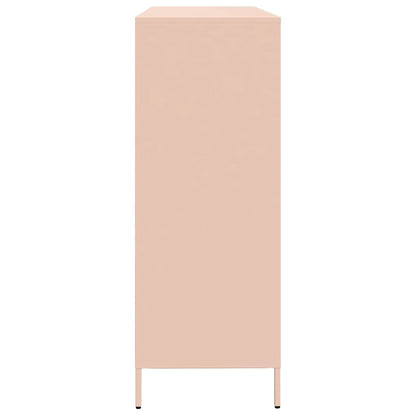 vidaXL Sideboard Pink 135x39x103,5 cm Cold-rolled Steel