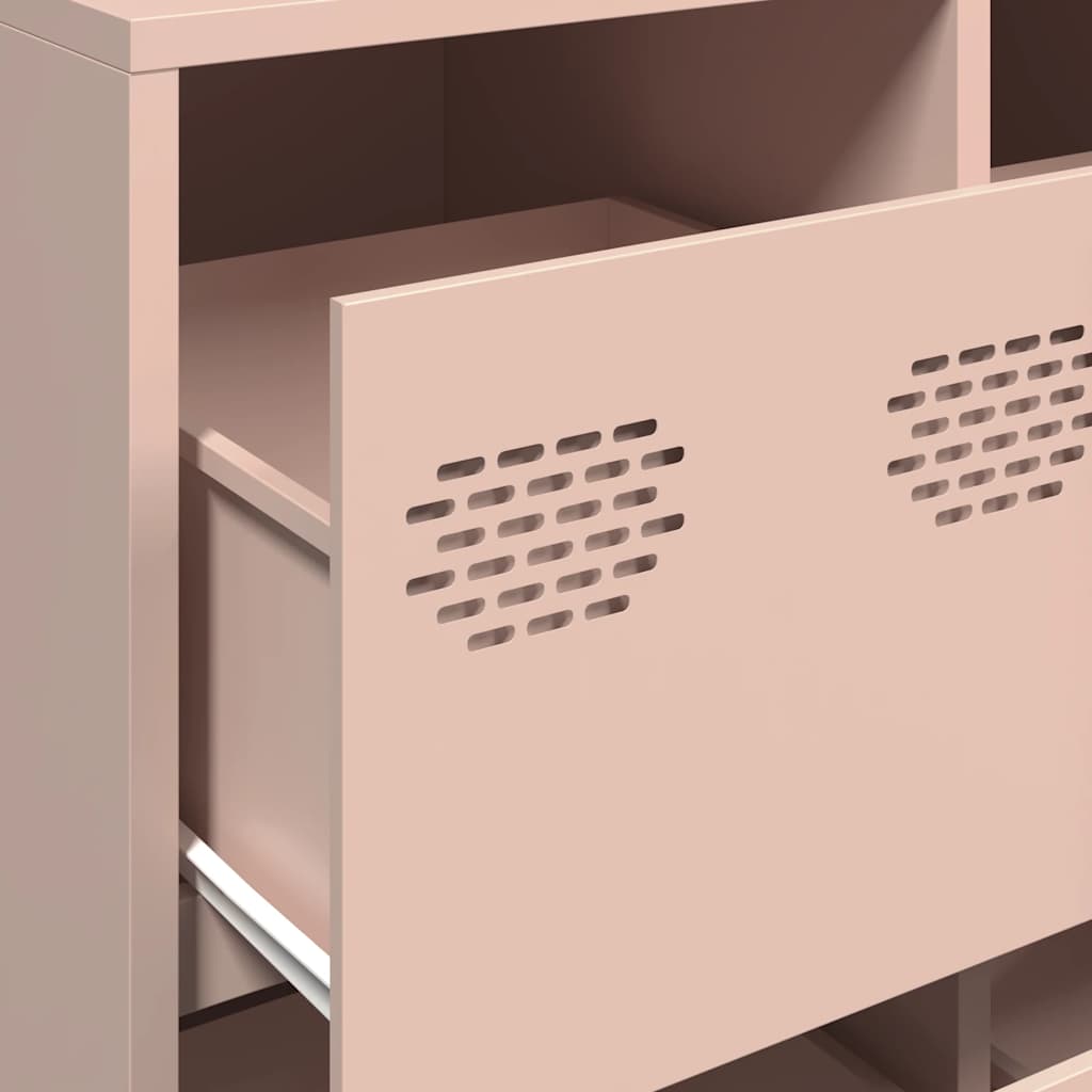 vidaXL Sideboard Pink 135x39x103,5 cm Cold-rolled Steel
