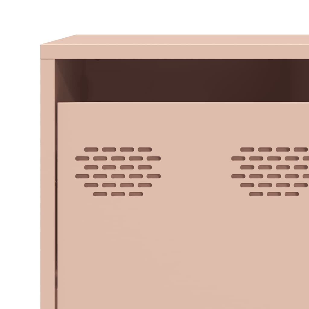 vidaXL Sideboard Pink 135x39x103,5 cm Cold-rolled Steel