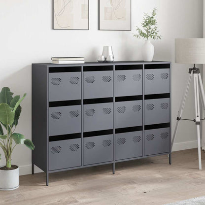 vidaXL Sideboard Anthracite 135x39x103,5 cm Cold-rolled Steel