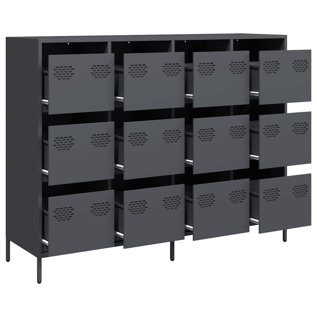 vidaXL Sideboard Anthracite 135x39x103,5 cm Cold-rolled Steel