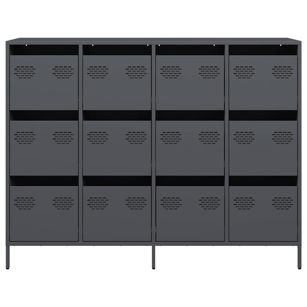 vidaXL Sideboard Anthracite 135x39x103,5 cm Cold-rolled Steel