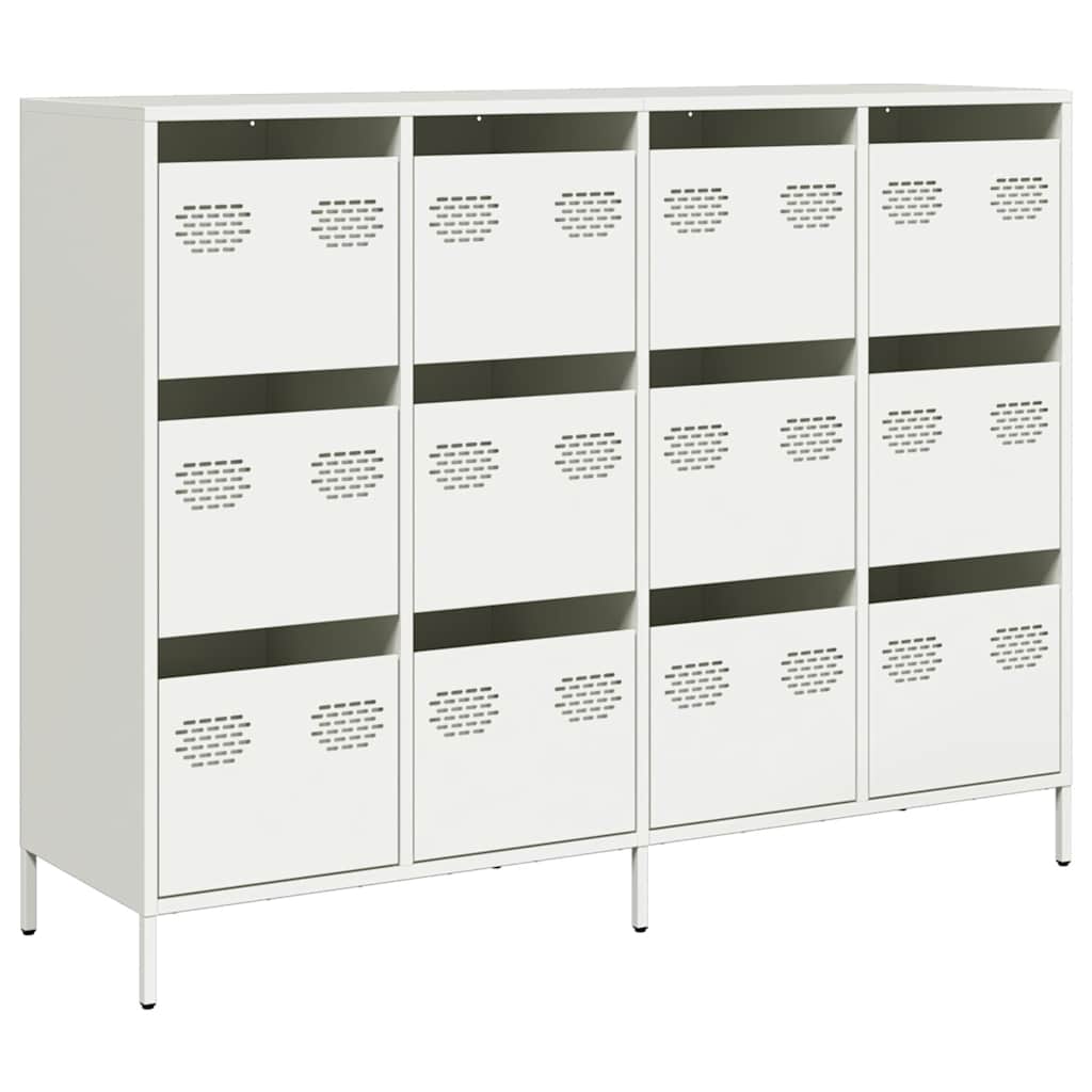 vidaXL Sideboard White 135x39x103,5 cm Cold-rolled Steel