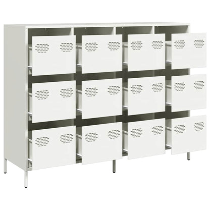 vidaXL Sideboard White 135x39x103,5 cm Cold-rolled Steel