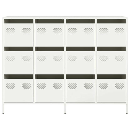 vidaXL Sideboard White 135x39x103.5 cm Cold-rolled Steel