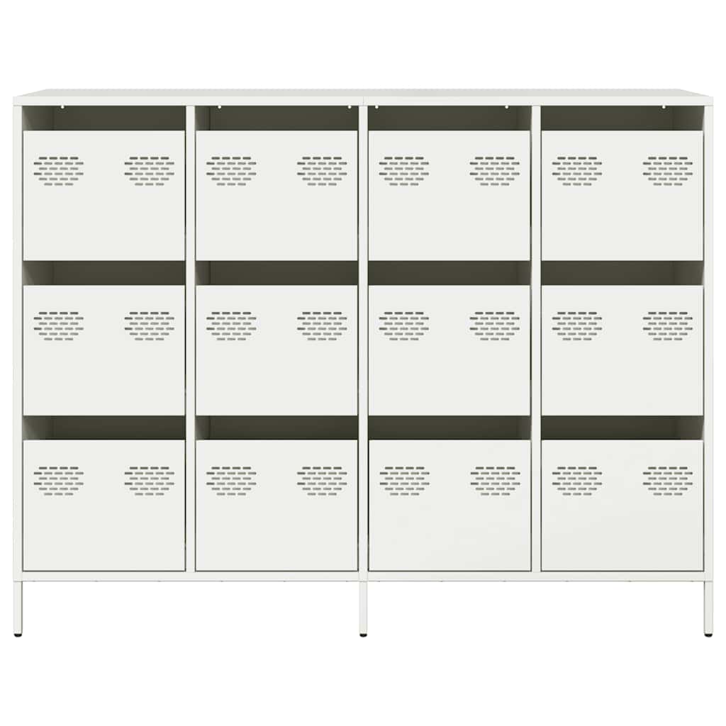vidaXL Sideboard White 135x39x103,5 cm Cold-rolled Steel