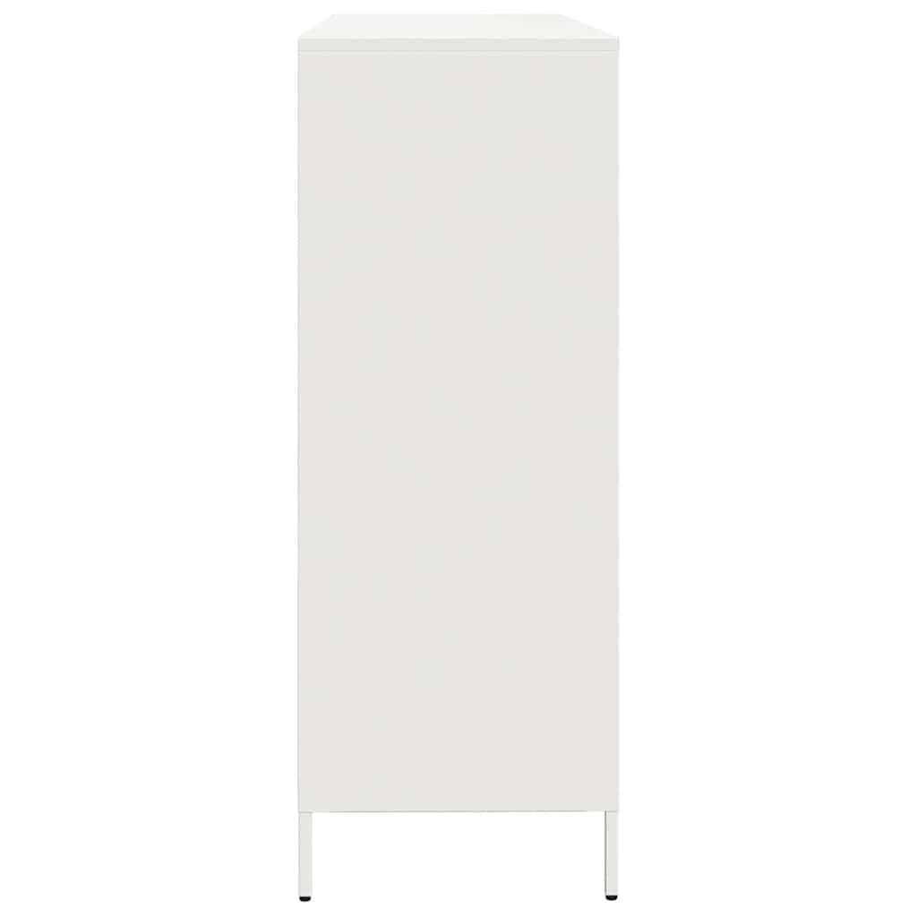 vidaXL Sideboard White 135x39x103,5 cm Cold-rolled Steel