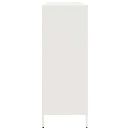 vidaXL Sideboard White 135x39x103,5 cm Cold-rolled Steel