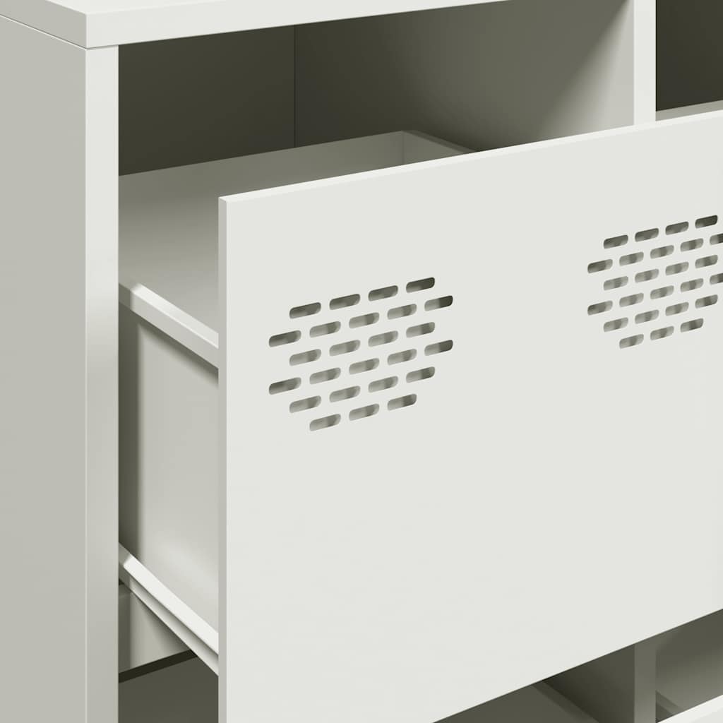 vidaXL Sideboard White 135x39x103,5 cm Cold-rolled Steel