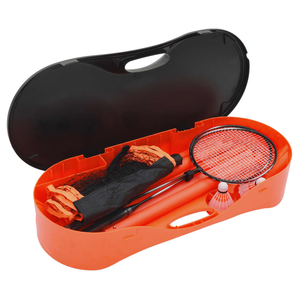 vidaXL Badminton Set with 2 Rackets. Net & Storage Case 292x30x152 cm