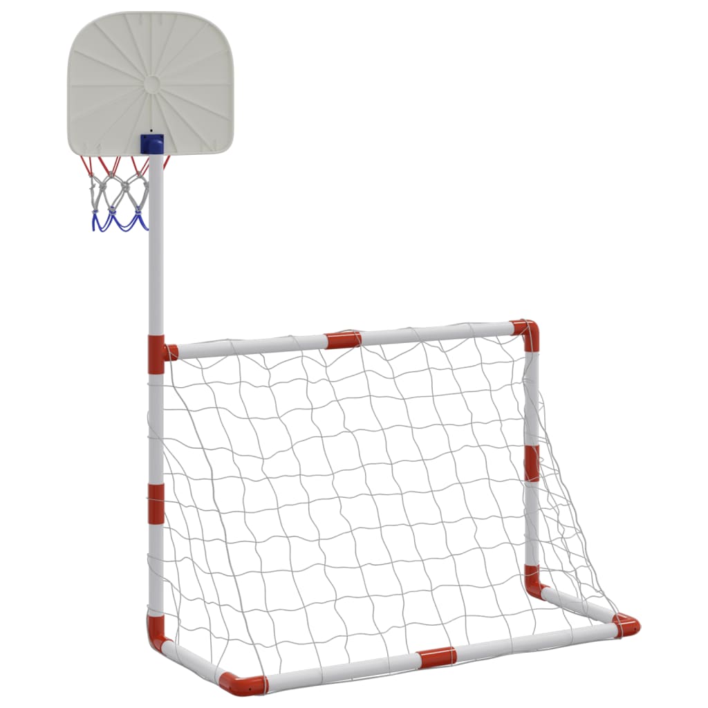 vidaXL Children's Football and Basketball Set with Balls 98x50x70 cm