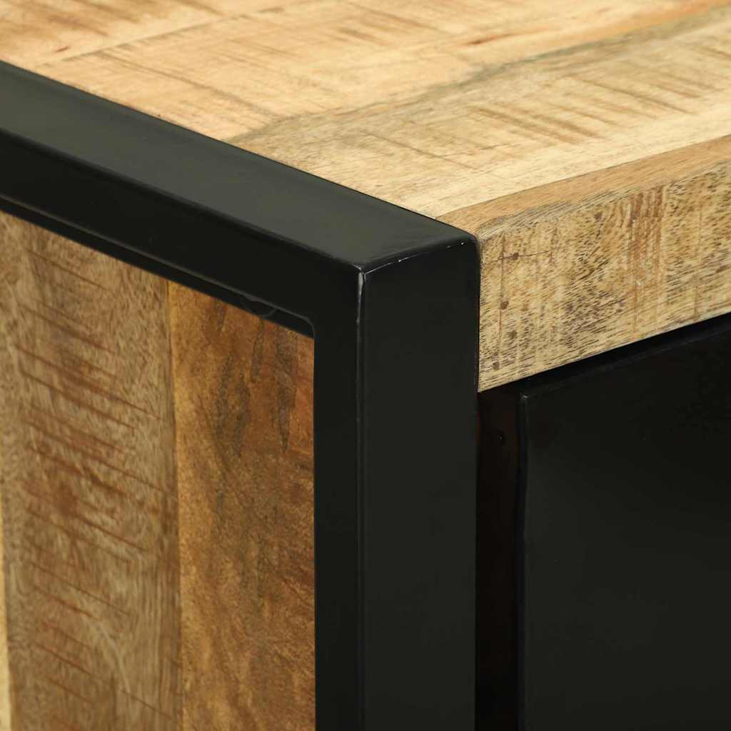 vidaXL Bathroom Furniture Set 2 pcs Brown and Black Solid Mango Wood
