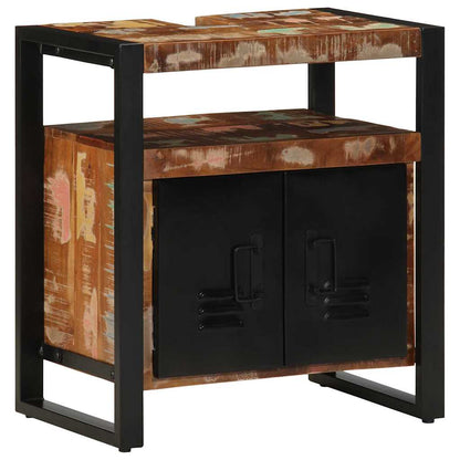 vidaXL Bathroom Furniture Set with Drawer 4 pcs Solid Reclaim Wood