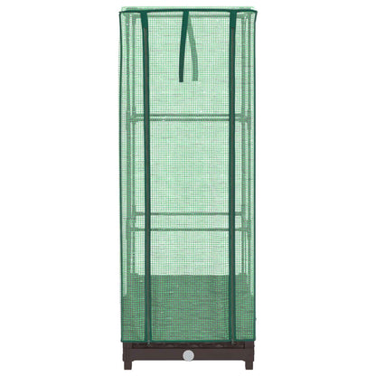 vidaXL Raised Bed with Greenhouse Cover Rattan Look 40x40x123 cm