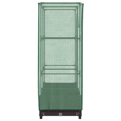vidaXL Raised Bed with Greenhouse Cover Rattan Look 80x40x123 cm