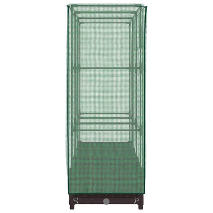 vidaXL Raised Bed with Greenhouse Cover Rattan Look 120x40x123 cm