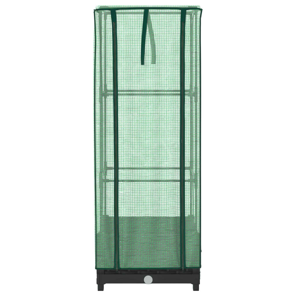 vidaXL Raised Bed with Greenhouse Cover Rattan Look 40x40x123 cm