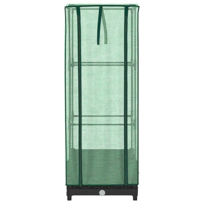 vidaXL Raised Bed with Greenhouse Cover Rattan Look 40x40x123 cm