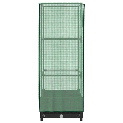 vidaXL Raised Bed with Greenhouse Cover Rattan Look 40x40x123 cm