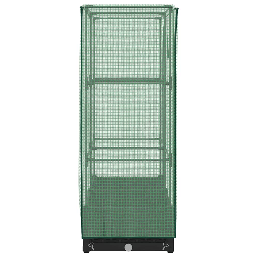 vidaXL Raised Bed with Greenhouse Cover Rattan Look 80x40x123 cm